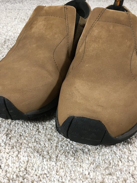 Merrell Jungle Moc Nubuck Slip On Shoes Mens Size 9.5 W Wide Brown Leather main image 4